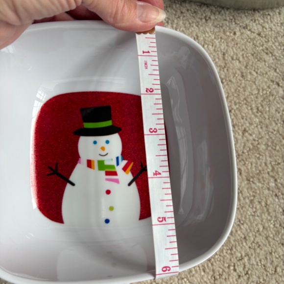 Snowman Holiday serving tray and bowl - Picture 6 of 8